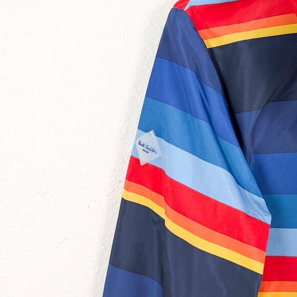 Paul Smith Junior Reversible Hooded Jacket Multi color striped size 14A fits XS - Picture 9 of 11
